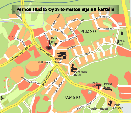 Pernon alueen kartta