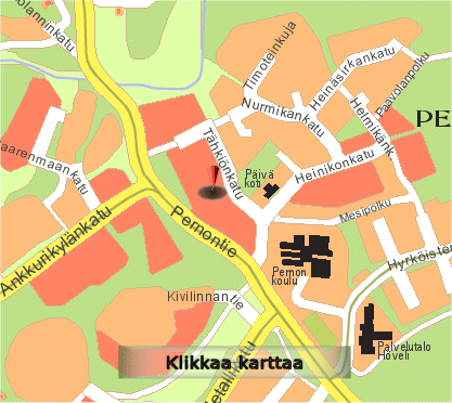 As Oy T&auml;hki&ouml;nkatu sijainti kartalla
